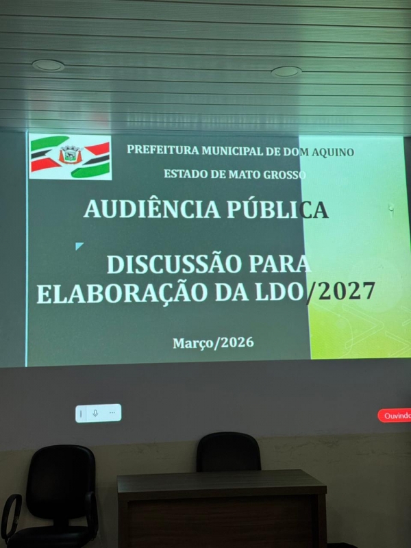 Discuss�o para elabora��o da Lei de Diretrizes Or�ament�rias (LDO/2027).